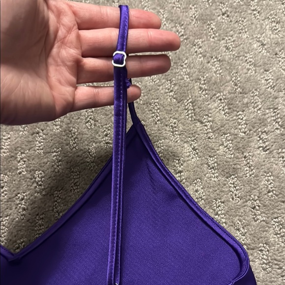 Dark Purple Silk Spaghetti Strap Blouse - Victoria Secret - Picture 5 of 8